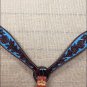 HILASON WESTERN LEATHER HORSE BREAST COLLAR BROWN TURQUOISE