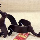 HILASON ANTIQUE BROWN MEN SPURS PLAIN BAND 9 POINTS ROWELS