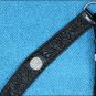 HILASON WESTERN LEATHER HORSE BREAST COLLAR BLACK BLING CRYSTAL INLAY