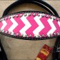 HILASON WESTERN LEATHER BRIDLE HEADSTALL HAND PAINT PINK WHITE