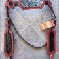 HILASON WESTERN LEATHER HORSE HEADSTALL BRIDLE MAHOGANY SILVER INLAY
