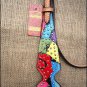 V1 HILASON WESTERN LEATHER HORSE BRIDLE HEADSTALL HAND PAINT RAINBOW