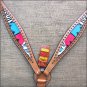 F519 NEW HILASON WESTERN HAND PAINT LEATHER HORSE BREAST COLLAR