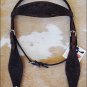 NEW HILASON WESTERN H TOOL LEATHER HORSE BRIDLE HEADSTALL MEDIUM BROWN