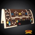 MADE IN USA FE341F- HILASON WESTERN SHOW WOOL  FELT SADDLE BLANKET PAD BROWN