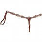 CIRCLE Y 2&acirc;�&sup3; HAND TOOLED WITH IRON STAR SILVER CONCHOS LEATHER BREAST COLLAR