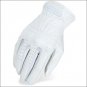 09 SIZE HERITAGE LEATHER PRO-FIT SHOW HORSE RIDING EQUESTRIAN GLOVE WHITE
