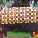 66" HILASON 1200D POLY RIPSTOP WATERPROOF HORSE COLD WINTER SHEET BROWN YELLOW