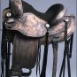 TO102DBRO-F HILASON TREELESS WESTERN LEATHER TRAIL PLEASURE RIDING SADDLE 17"