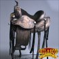 TO102DBRO-F HILASON TREELESS WESTERN LEATHER TRAIL PLEASURE RIDING SADDLE 17"