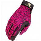 7 SIZE WILD ZEBRA HERITAGE PERFORMANCE RIDING GLOVES HORSE EQUESTRIAN