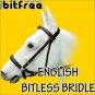 BB231F- HILASON ENGLISH BITLESS BITFREE BRIDLE EXTREMELY COMFORTABLE FULL SIZE