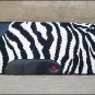 FEP249 HILASON WESTERN NEW ZEALAND WOOL HORSE SADDLE BLANKET BLACK WHITE ZEBRA