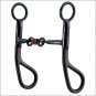 HILASON BLACK STEEL DOG BONE COPPER ROLLERS MOUTH HORSE BIT
