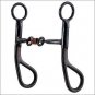HILASON BLACK STEEL DOG BONE COPPER ROLLERS MOUTH HORSE BIT