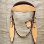 S515 HILASON WESTERN LEATHER HORSE BRIDLE HEADSTALL TAN