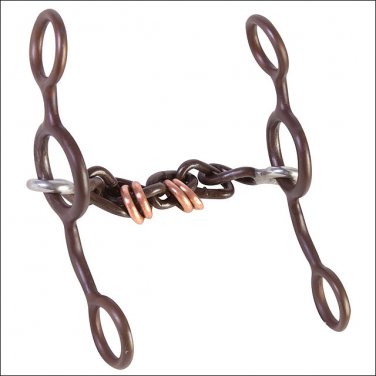 HILASON BROWN STEEL CHAIN HORSE TACK GAG BIT 6" CHEEKS