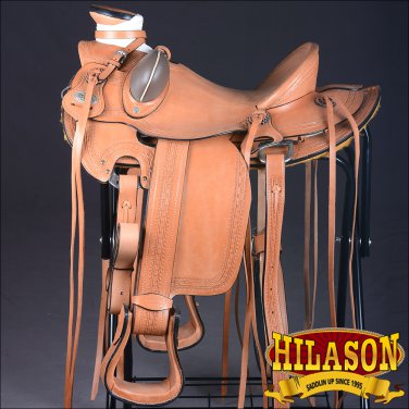 HILASON BIG KING SERIES WESTERN WADE RANCH ROPING COWBOY HORSE SADDLE 15 16 17