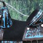TW101DBTRQ-F HILASON BROWN TREELESS WESTERN TRAIL BARREL RACING SADDLE 17"