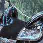 TW101DBTRQ-F HILASON BROWN TREELESS WESTERN TRAIL BARREL RACING SADDLE 17"