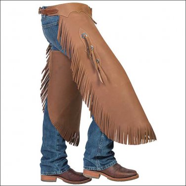 MEDIUM WEAVER BROWN TOP GRAIN LEATHER HANDCRAFTED WORK RIDING CHINK STEEL CONCHO