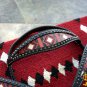 HILASON WESTERN LEATHER HEADSTALL BREAST COLLAR SADDLE PAD BLANKET BLACK RED