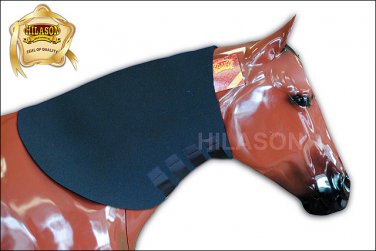 BLACK HILASON HEAVY DUTY HORSE NEOPRENE NECK SWEAT WRAP GROOMING TACK