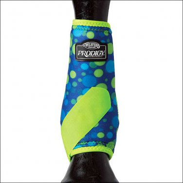 SMALL PRODIGY ATHLETIC HORSE LEG NEOPRENE BOOTS TWO PACK NAVY LIME BUBBLE