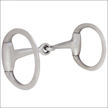 HILASON STAINLESS STEEL EGGBUT 6 1/2&acirc;�� SNAFFLE MOUTH HORSE BIT 2-3/4&acirc;�� FLAT DEES