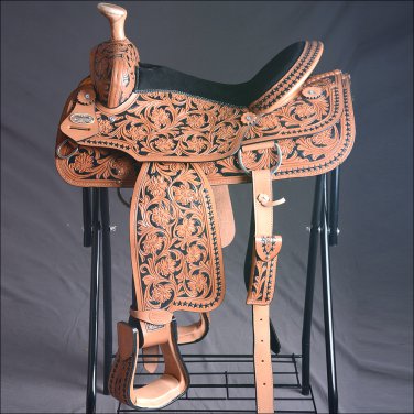 BH126-F HILASON BIG KING WESTERN WADE RANCH ROPING COWBOY LEATHER SADDLE 16"
