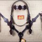 S902 NEW HILASON WESTERN LEATHER HORSE BRIDLE HEADSTALL BREAST COLLAR DARK BROWN