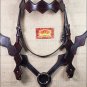 S902 NEW HILASON WESTERN LEATHER HORSE BRIDLE HEADSTALL BREAST COLLAR DARK BROWN