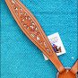 V1 HILASON LEATHER WESTERN HORSE BREAST COLLAR TAN FLORAL HAND CARVED