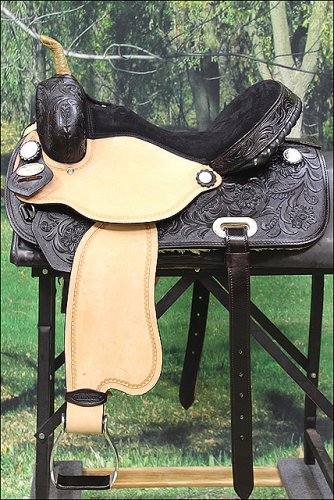 TT204CB-F HILASON WESTERN FLEX TREE BARREL RACING TRAIL RIDING HORSE SADDLE 17"