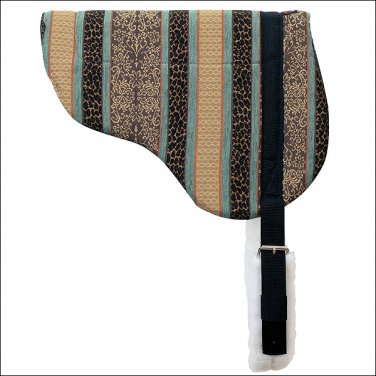 WEAVER PATTERN STRIPES HERCULON HORSE SADDLE BAREBACK PAD WITH TACKY-TACK BOTTOM