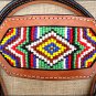 HILASON WESTERN LEATHER HORSE BRIDLE HEADSTALL TAN W/ BEADED INLAY