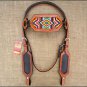 HILASON WESTERN LEATHER HORSE BRIDLE HEADSTALL TAN W/ BEADED INLAY