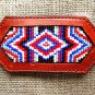 HILASON WESTERN LEATHER HORSE BREAST COLLAR MAHOGANY W/ BEADED INLAY