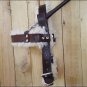 GH301-F HILASON BROWN GENUINE LEATHER X LARGE ASSISBROWNCE DOG HARNESS W/ HANDLE