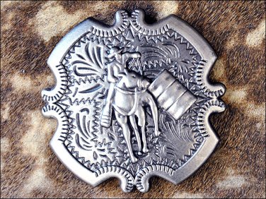NICKEL FINISH BARREL RACER CONCHOS RHINESTONE HEADSTALL SADDLE TACK COWGIRL
