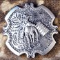 NICKEL FINISH BARREL RACER CONCHOS RHINESTONE HEADSTALL SADDLE TACK COWGIRL