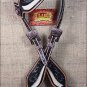 HILASON WESTERN LEATHER HORSE ONE EAR BRIDLE HEADSTALL BLACK WHITE HAIR CONCHO