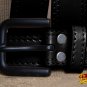 GM101BK-F HILASON HAND MADE HEAVY DUTY BUFFALO HIDE LEATHER STICHED BELT 40"