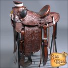 WD005AM-F HILASON BIG KING WESTERN WADE RANCH ROPING COWBOY TRAIL SADDLE 17"