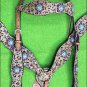 HILASON WESTERN LEOPARD LEATHER HORSE HEADSTALL BREAST COLLAR BERRY CONCO