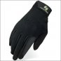 11 SIZE HERITAGE PERFORMANCE FLEECE LEATHER HORSE RIDING EQUESTRIAN GLOVE BLACK