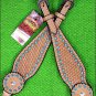 NEW HILASON WESTERN LEATHER HORSE ONE EAR BRIDLE HEADSTALL RHINESTONES TAN S448