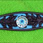 F06 HILASON WESTERN LEATHER HORSE BREAST COLLAR BROWN TURQUOISE BLING CONCHO