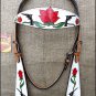 S80 HILASON WESTERN LEATHER HORSE HEADSTALL BRIDLE HAND PAINT RED ROSECROSS GUN