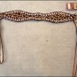 HILASON WESTERN LEATHER HORSE BREAST COLLAR GIRAFFE PRINT CLEAR CRYSTAL